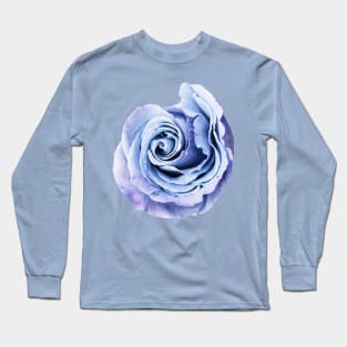 Blue Rose Art Cutout Long Sleeve T-Shirt